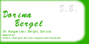 dorina bergel business card